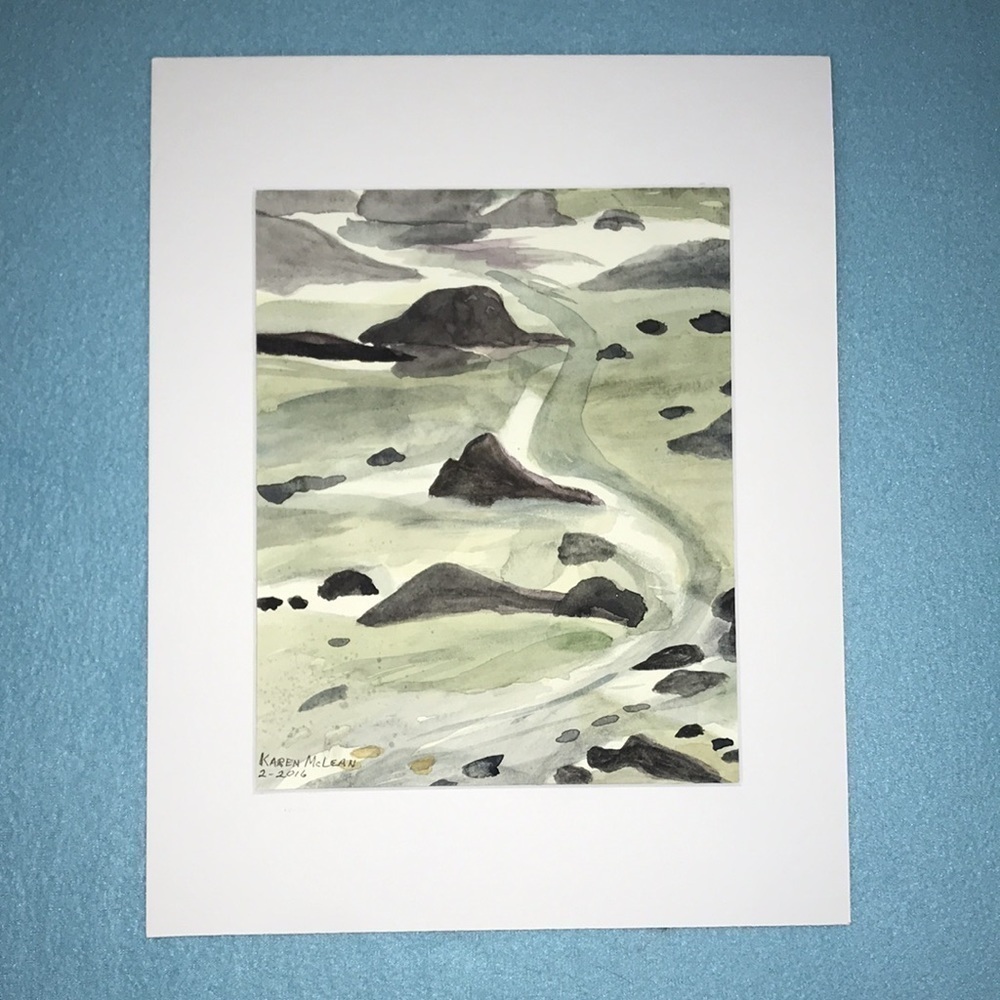 ORIGINAL water color “Low Tide” wall decor